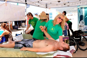 On set massage for the crew from creative chakra spa & yoga
