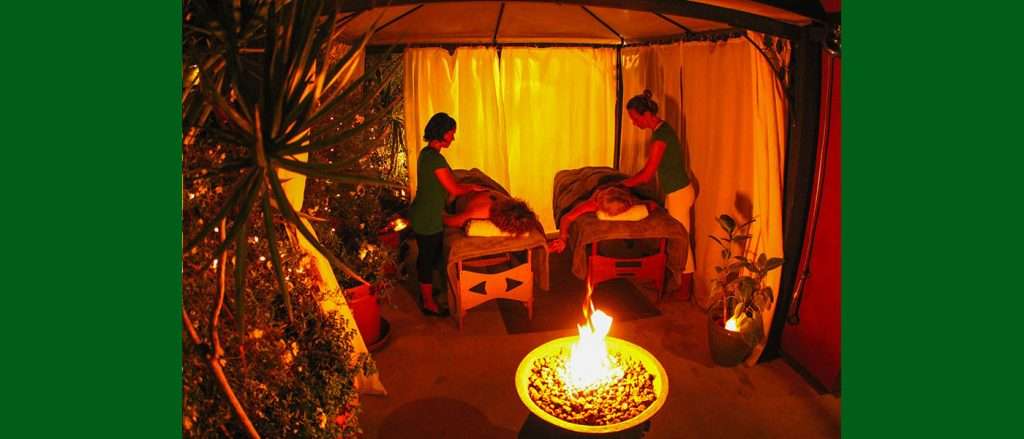 Couples Fireside Massage at the Bungalow