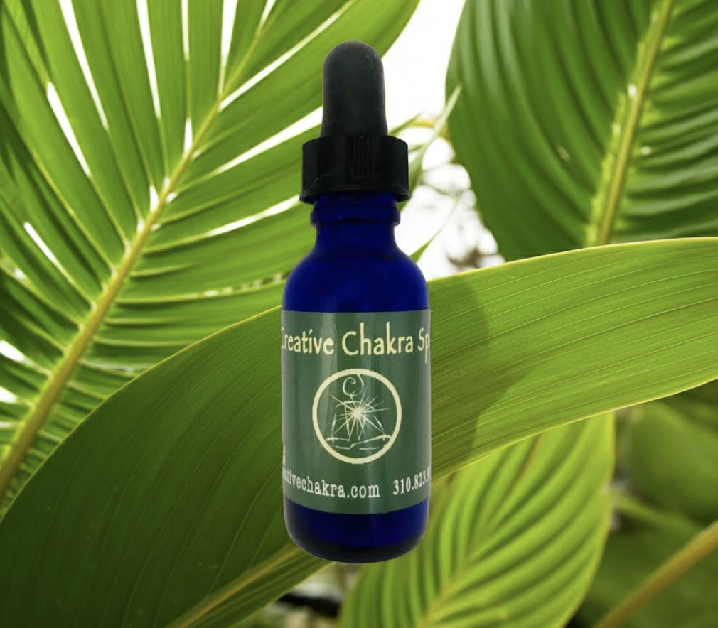 Creative Chakra Spa organic product line featuring facial serum