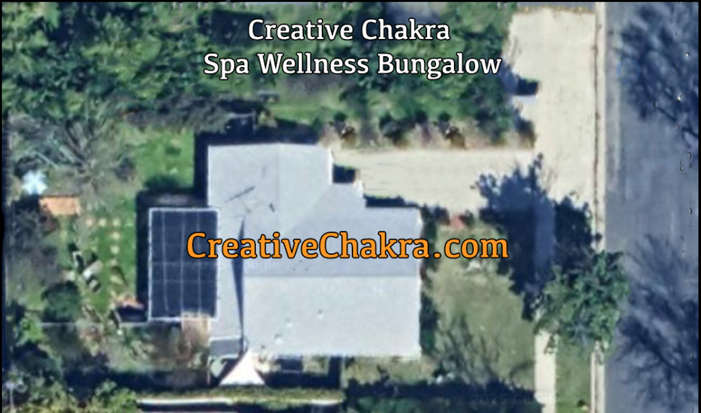 Arial view of the Creative Chakra Spa Wellness Bungalow