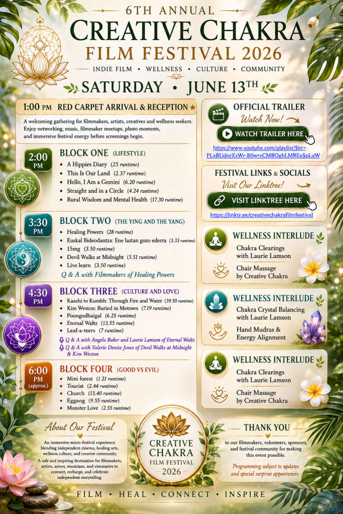 Creative-Chakra-Film-Festival-Saturday June 13th 2026-Saturday-June-13th-Program